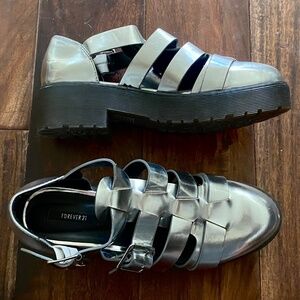 Vintage Silver Forever 21 Lug Shoes